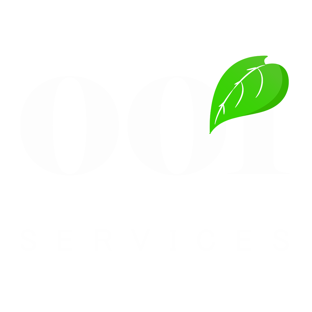 001 Property Services white logo